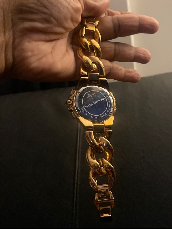Michael Kors Women’s Rose Gold Crystal Pavé Chronograph Watch EUC MK3196 44MM main image 7